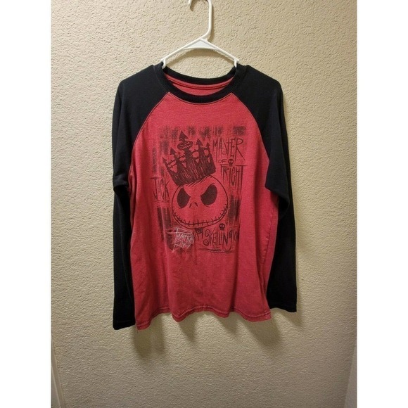 Disney Parks Tim Burton Nightmare Before Christmas Mens Long Sleeve Tee Size M - Picture 1 of 6